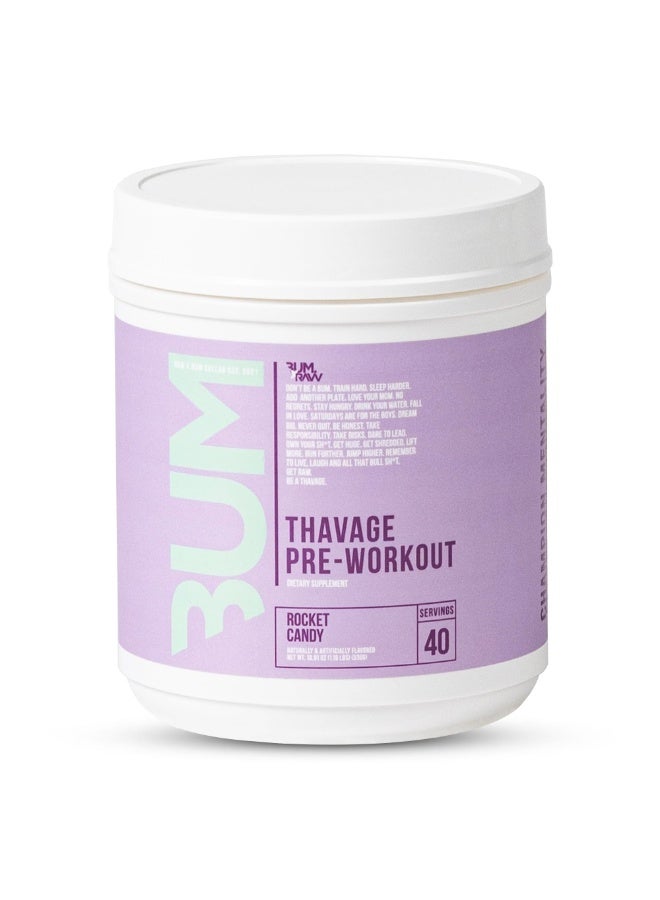 مكمل غذائي ما قبل التمرين من رو سي بوم ثافاج، 510 غرام، بنكهة روكيت كاندي